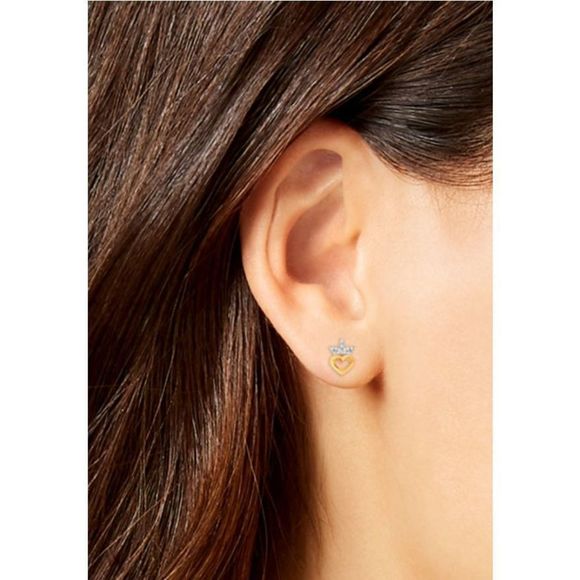 Disney Sterling Silver & 18 Gold-plate Stud earrings plus Trinket Dish - Picture 4 of 9